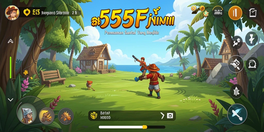Tampilan gameplay 555F yang menghibur dan menarik.