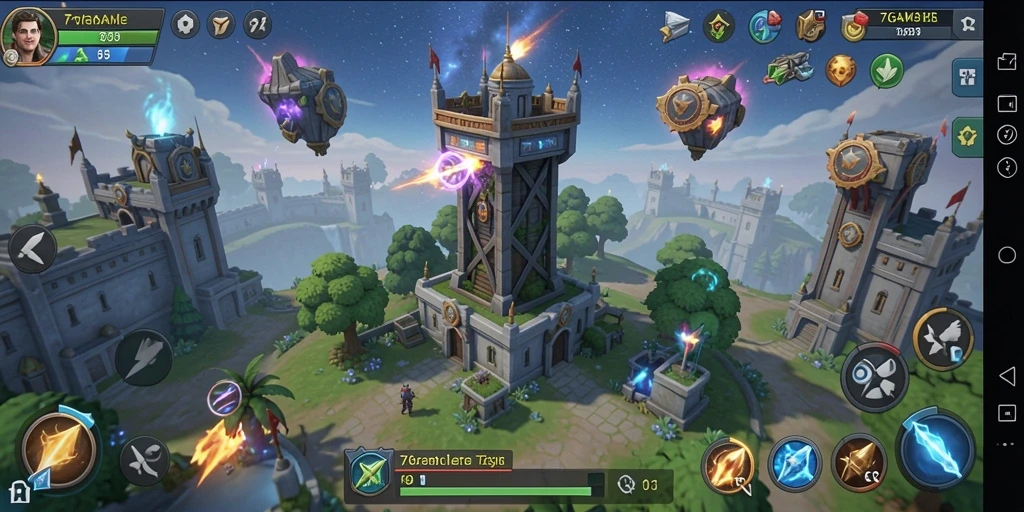 Screenshot utama 7GAME menampilkan gameplay mendebarkan dalam genre Tower Defense.