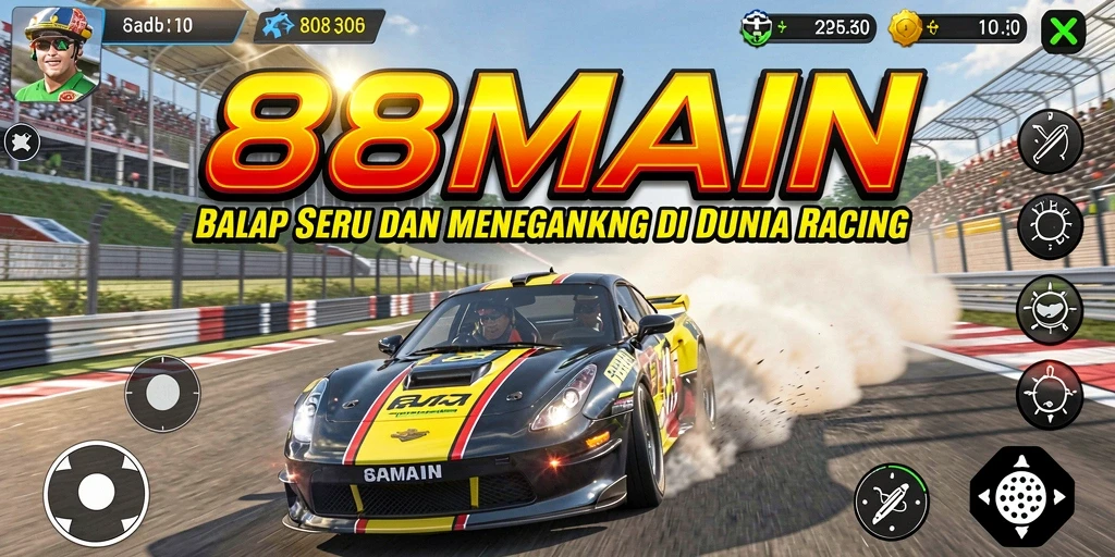 Tampilan gameplay Racing yang menegangkan di 88MAIN.