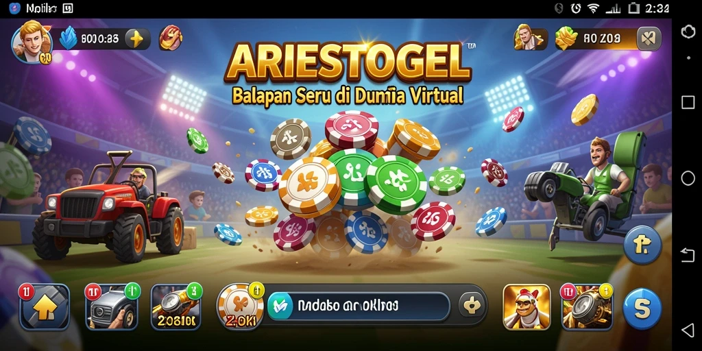 Tampilan menegangkan dari balapan di ARIESTOGEL.