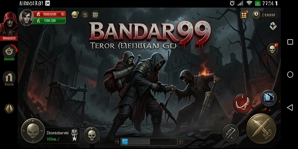 Screenshot gameplay BANDAR99 menampilkan momen mencekam saat berhadapan dengan makhluk menyeramkan.