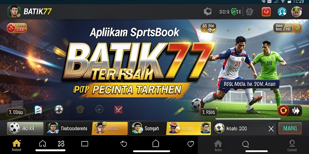 Tampilan gameplay menarik dari aplikasi Sportsbook BATIK77.
