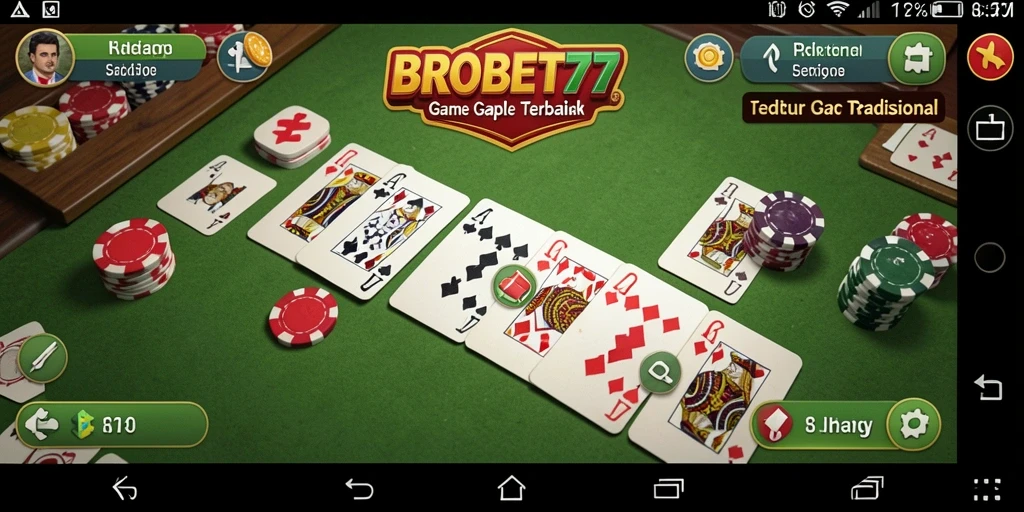 Tampilan gameplay Gaple yang seru dan interaktif di BROBET77.