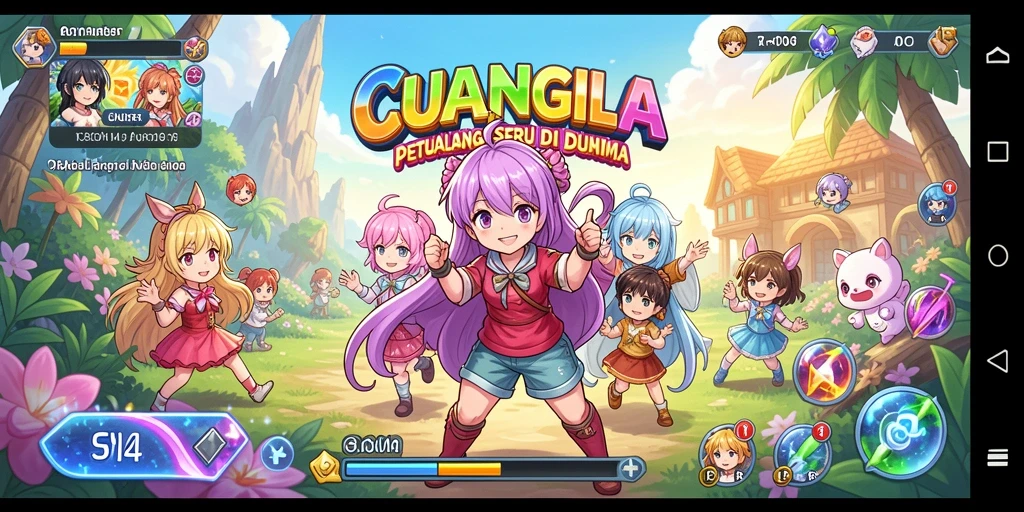 Screenshot menunjukkan aksi seru dalam gameplay CUANGILA yang berwarna.