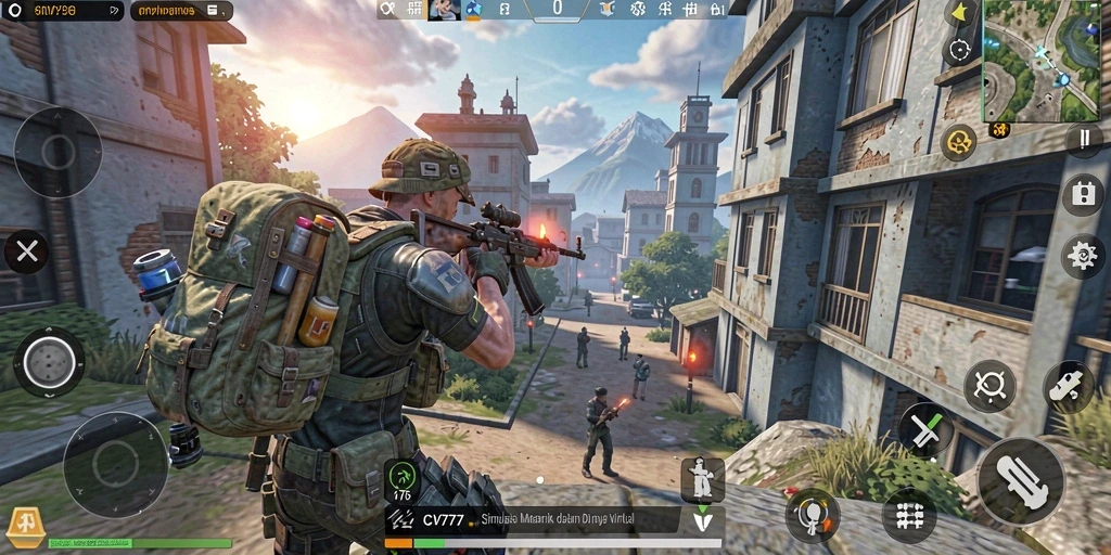 Screenshot utama CV777 menunjukkan gameplay simulasi yang interaktif dan menarik.