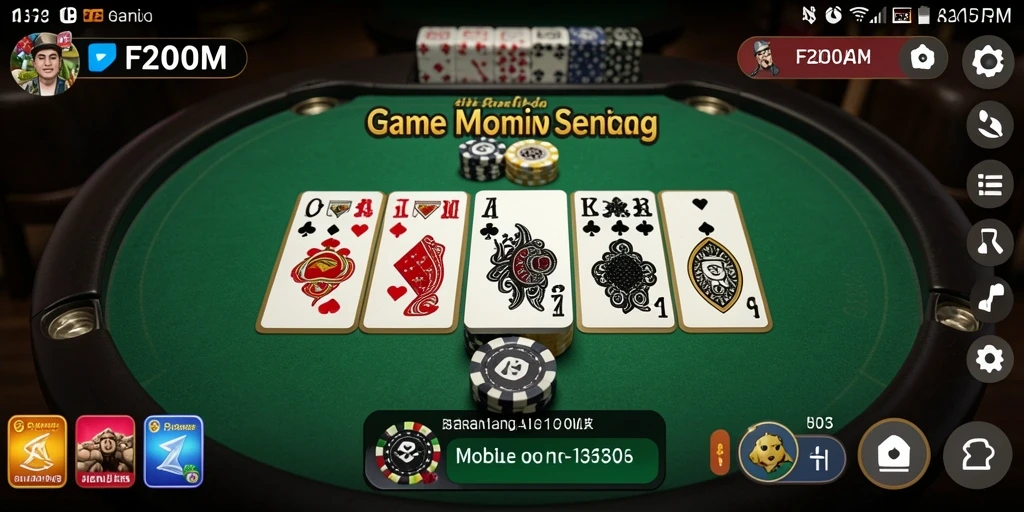 Tampilan gameplay seru dari F200M dalam aksi Domino.