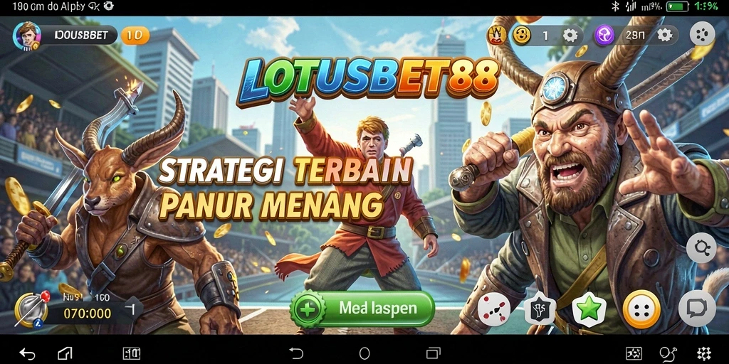 Tampilan gameplay LOTUSBET88 yang mendebarkan dan strategis.