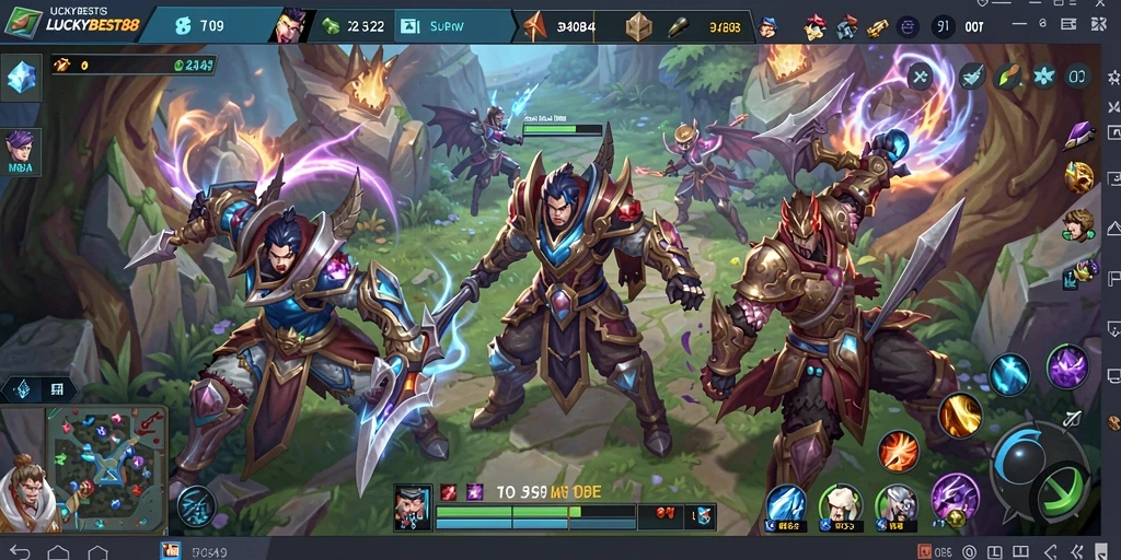 Tangkapan layar gameplay LUCKYBEST88 dengan aksi seru antara hero.