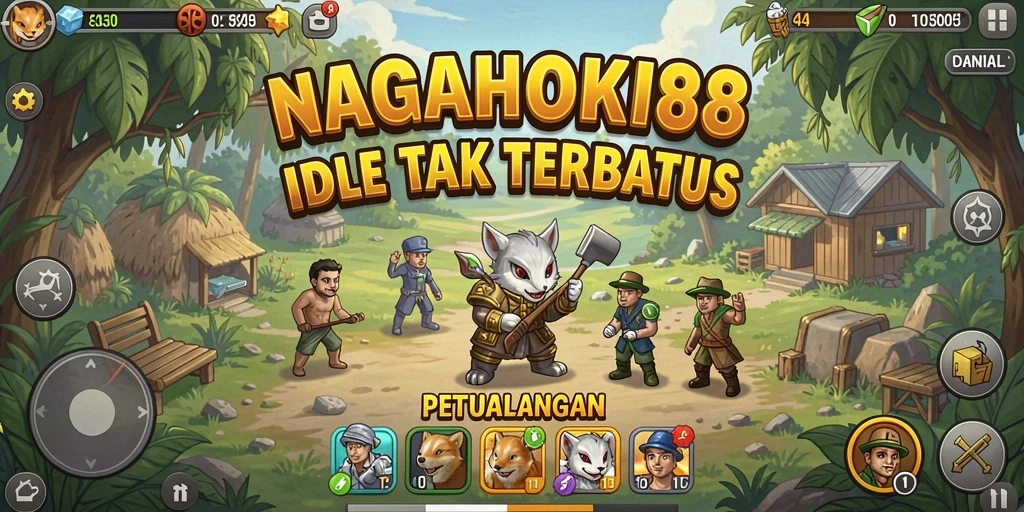 Gameplay mengasyikkan dengan karakter Idle yang beraksi.