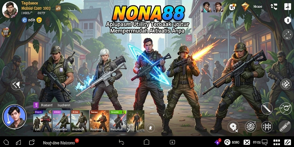 Screenshot NONA88 menunjukkan tampilan intuitif dan fitur-fitur unggulan dalam aplikasi Utility.