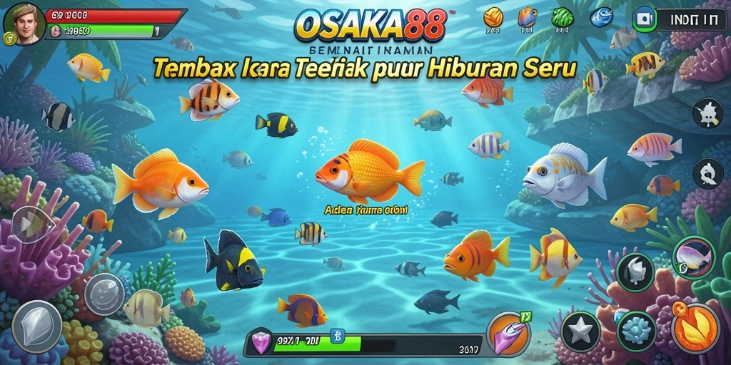 Screenshot gameplay OSAKA88 menampilkan aksi seru Tembak Ikan.