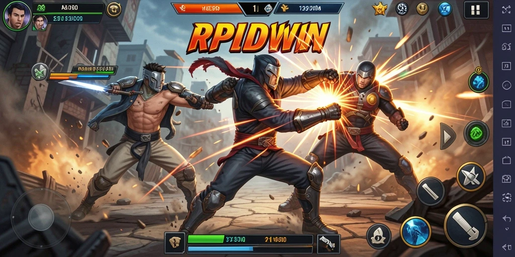 Screenshot utama RPIDWIN menampilkan momen aksi mendebarkan.