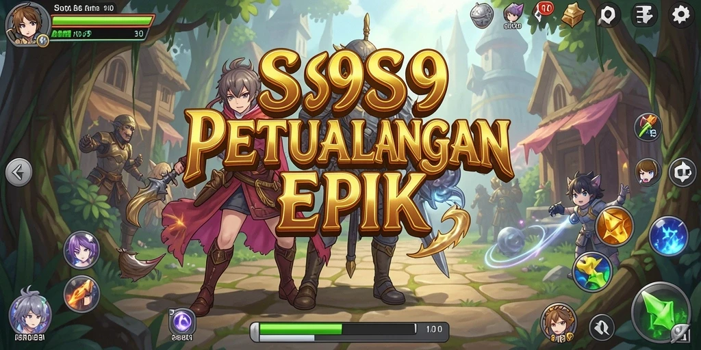 Tampilan gameplay S9S9 yang menakjubkan dengan karakter anime yang dinamis.