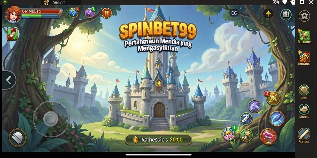 Tampilan seru gameplay SPINBET99 dalam aksi Tower Defense.