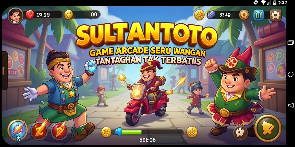 Screenshot gameplay SULTANTOTO yang menunjukkan aksi seru dalam game arcade.