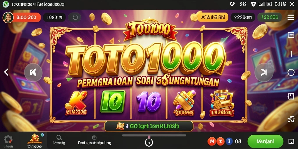 Tampilan permainan slot TOTO1000 yang menarik dan penuh warna.