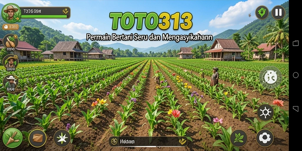 Tangkapan layar menampilkan aktivitas bertani dalam TOTO313 dengan grafis yang memukau.