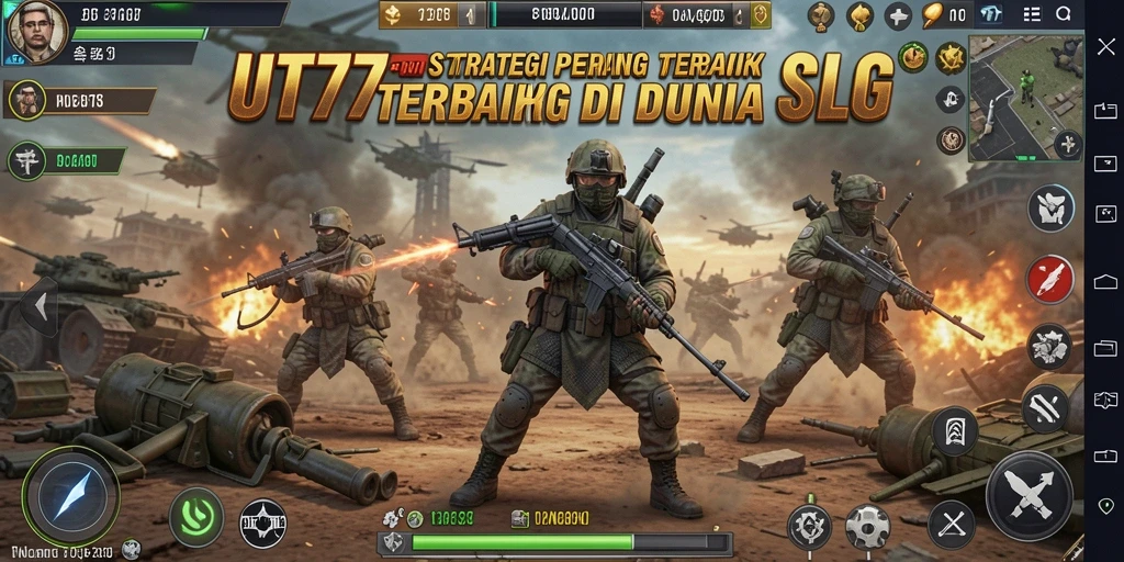 Screenshot UT77 menampilkan aksi pertempuran yang mendebarkan.
