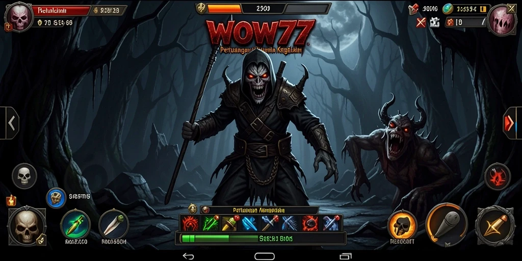 Gameplay menyeramkan dalam WOW77 yang penuh ketegangan.